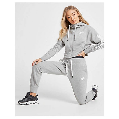 Shop Nike Women's Air Fleece Jogger Pants In Grey Size Small Cotton/fleece