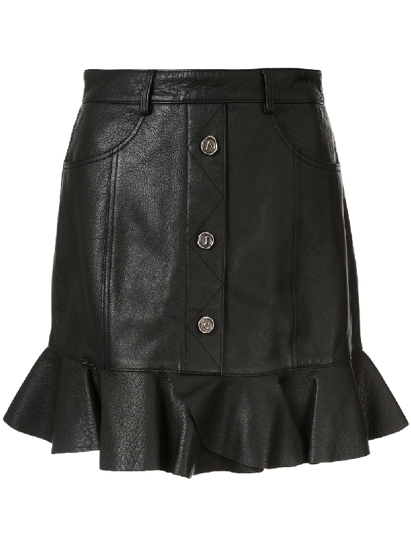 Aje Short Ruffled Skirt In Black | ModeSens