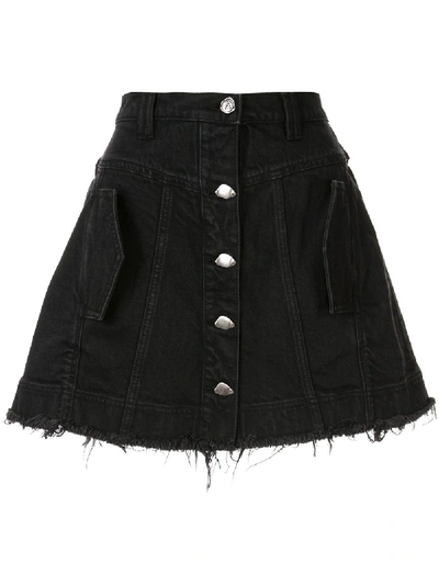 Shop Aje Marina Denim Skirt In Black
