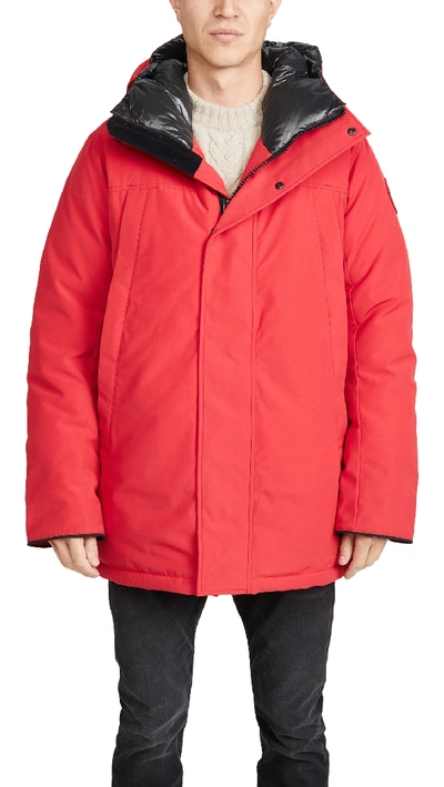 Canada Goose Sanford 625 Fill Power Down Hooded Parka In Red | ModeSens
