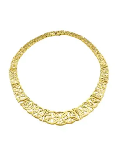 Shop Katy Briscoe Vanderbilt 18k Yellow Gold Cutout Collar Necklace