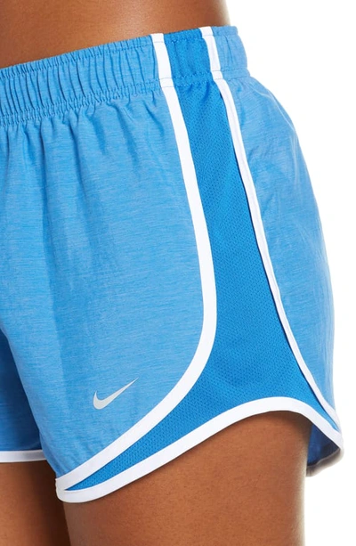 Shop Nike Dry Tempo Running Shorts In Battle Blue/ White/ Grey