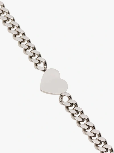 Shop Alyx 1017  9sm Silver Tone Hero Charm Necklace In White