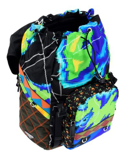 Shop Prada Backpack & Fanny Pack In Acid Green