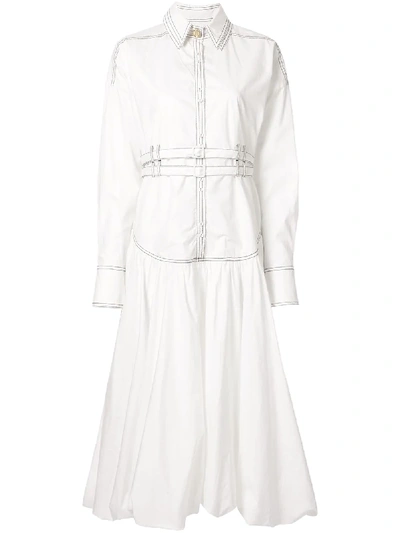 Shop Aje Cassia Shirt Dress In White