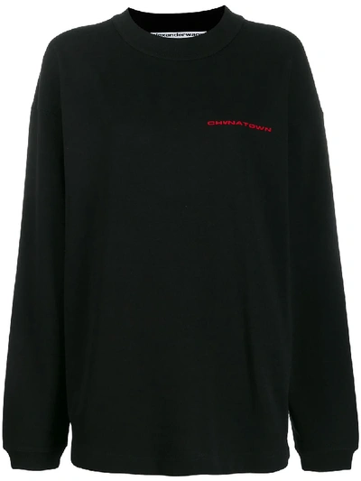 Shop Alexander Wang Chynatown Print Sweatshirt In Black