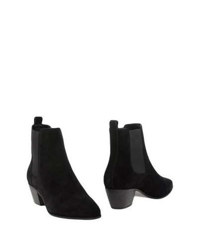 Shop Saint Laurent Ankle Boot In Black