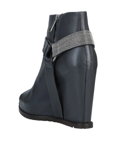 Shop Brunello Cucinelli Ankle Boots In Lead