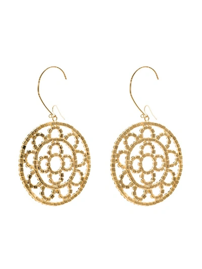 Shop Area Crystal Cupchain Crochet Earrings In Multicolor