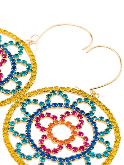 Shop Area Crystal Cupchain Crochet Earrings In Multicolor