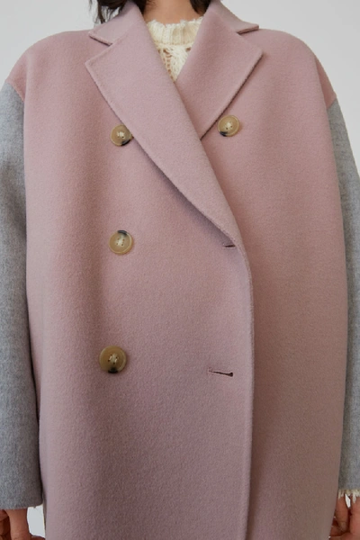 Shop Acne Studios Wedge Short Coat Powder Pink Melange