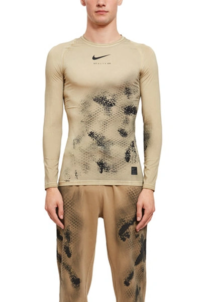 Shop Alyx Opening Ceremony Nike Long Sleeve Treated Tee In Tan