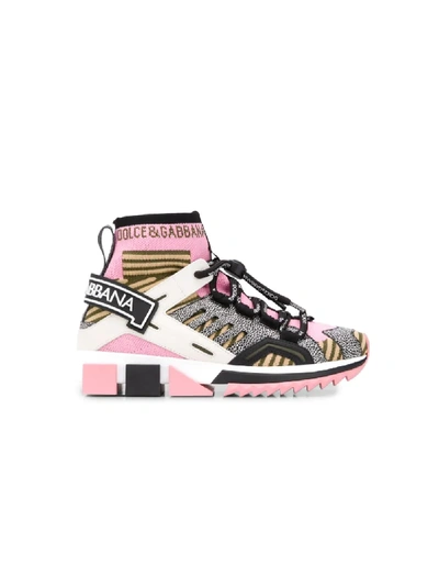 Shop Dolce & Gabbana Sorrento High-top Sneakers In Pink
