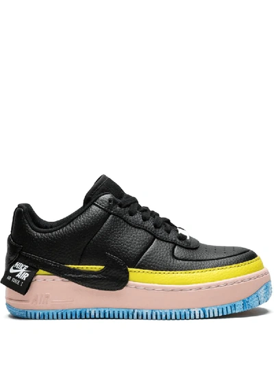 Nike Air Force 1 Jester Xx Color-block Textured-leather Platform Sneakers  In Black | ModeSens