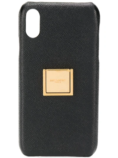 Shop Saint Laurent Iphone Xr Case In 1000 Black