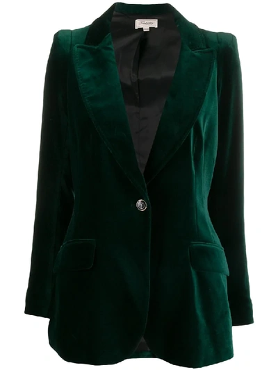 Shop Temperley London Shiny Single-breasted Blazer In Green