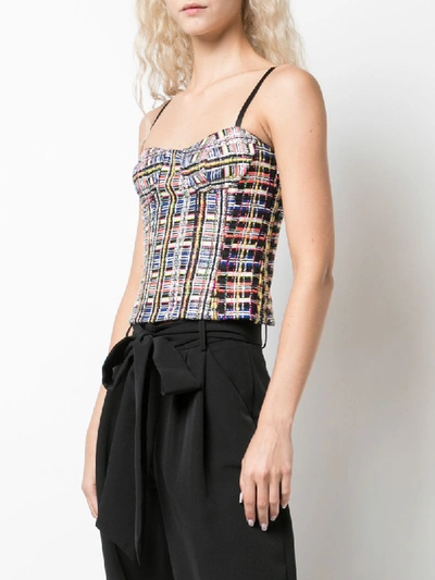 Shop Milly Bustier Spaghetti Strap Top In Black