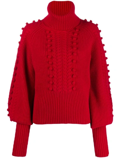 Shop Temperley London Chunky Knit Jumper In Red