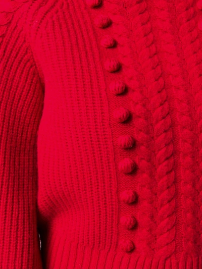 Shop Temperley London Chunky Knit Jumper In Red