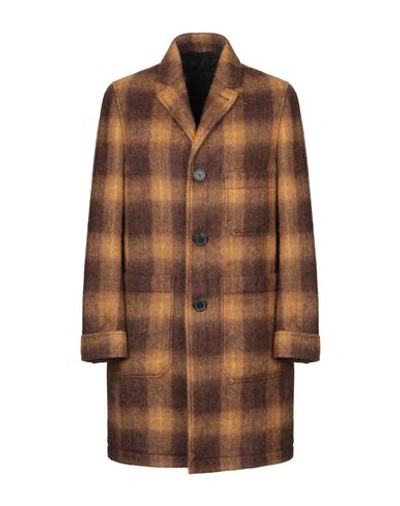 Shop Ami Alexandre Mattiussi Coat In Brown