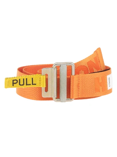 Shop Heron Preston Logo Belt In Orange Orange