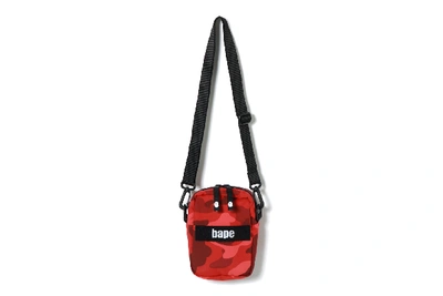 Pre-owned Bape  Color Camo Military Shoulder Bag Red