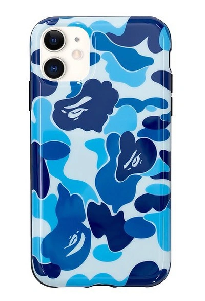 Pre-owned Bape  Abc Camo Iphone 11 Case Blue