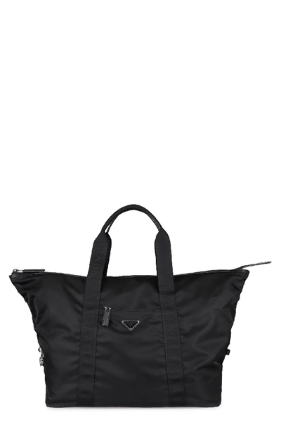 Shop Prada Nylon Travel Bag In Black