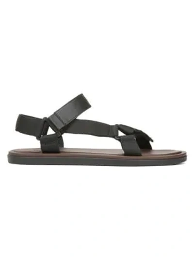 Shop Vince Destin Velcro Strap Walking Sandals In Black Brown