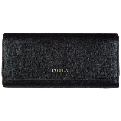 Shop Furla Women's Wallet Leather Coin Case Holder Purse Card Bifold Babylon In Black