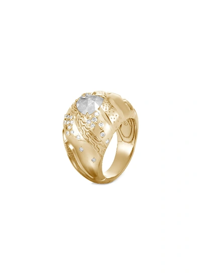 Shop John Hardy 'lahar' Diamond 18k Gold Dome Ring