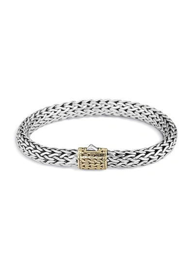 Shop John Hardy 'classic Chain' 18k Gold Silver Medium Bracelet