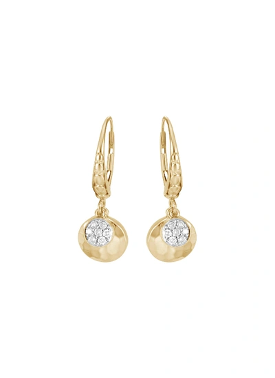 Shop John Hardy Dot' Diamond 18k Yellow Gold Drop Earrings