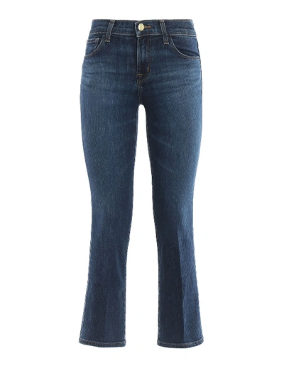 Shop J Brand Selena Crop Jeans In Medium Wash