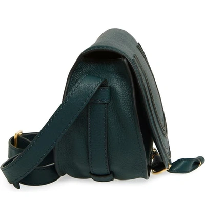 Shop Chloé 'mini Marcie' Leather Crossbody Bag In Intense Green