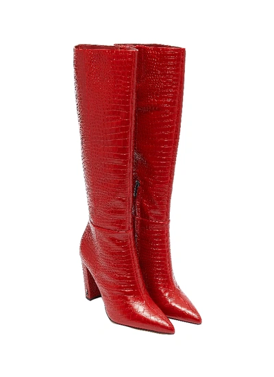 Shop Sam Edelman 'raakel' Croc Embossed Leather Knee High Boots