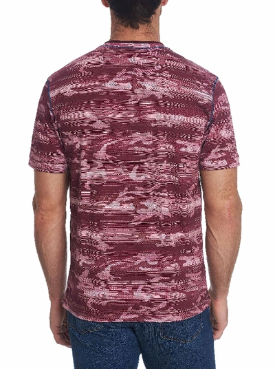 Shop Robert Graham Men's Rhodes Tee Shirt In Burgandy Size: 4xl By