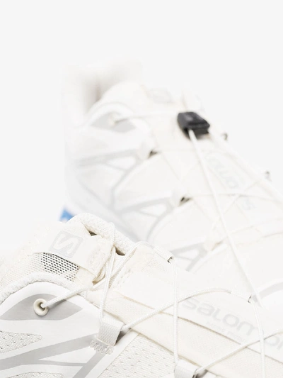 Shop Salomon S/lab White And Blue Xt-6 Softground Lt Adv Sneakers