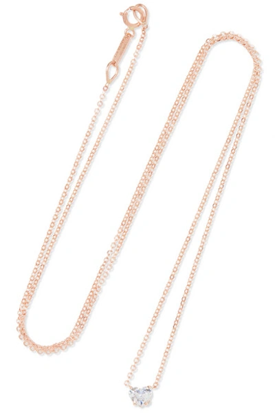 Shop Anita Ko 18-karat Rose Gold Diamond Necklace