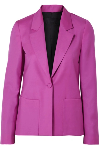 Shop Rta Sasha Wool-twill Blazer In Magenta