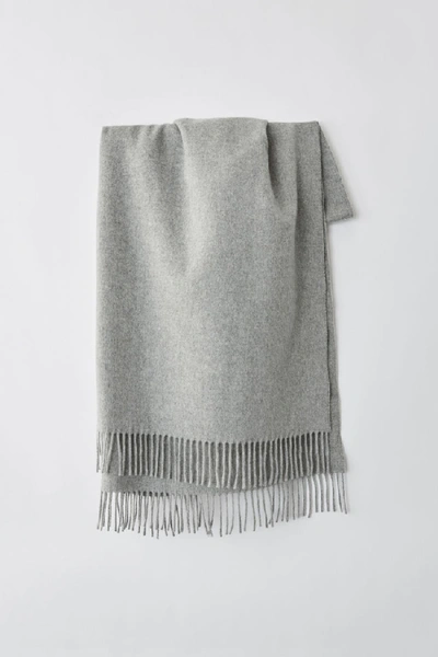 Shop Acne Studios Canada New Light Grey Melange In Oversized Wool Scarf