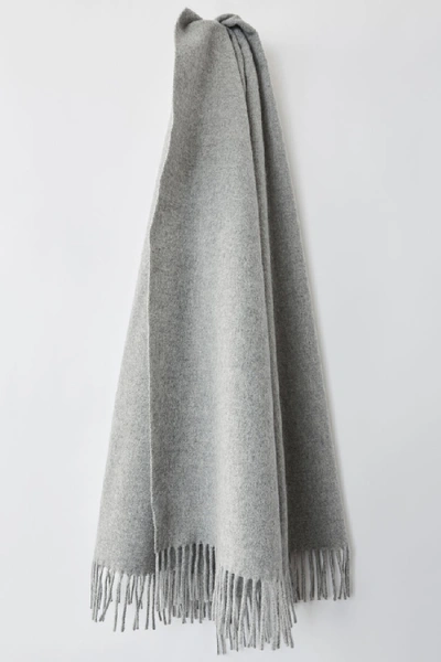 Shop Acne Studios Canada New Light Grey Melange In Oversized Wool Scarf