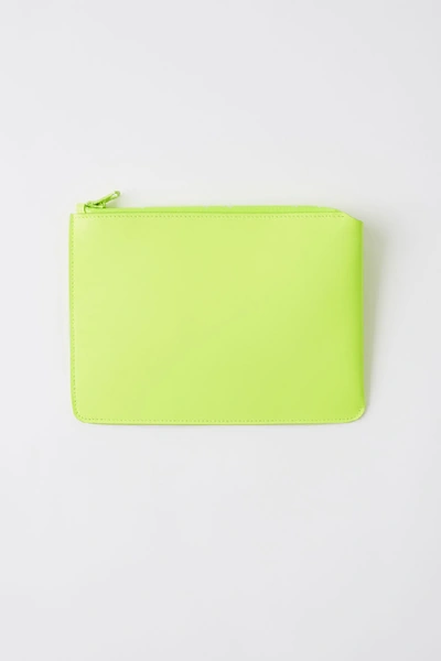 Shop Acne Studios Medium Document Holder Fluo Yellow