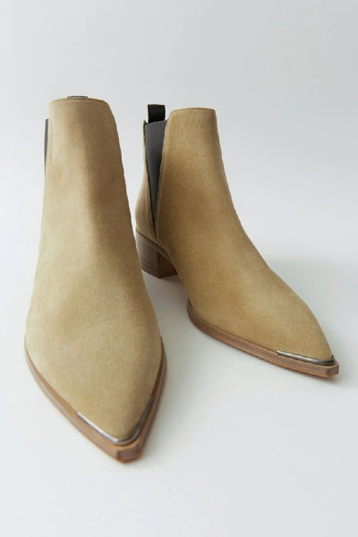 Shop Acne Studios Jensen Suede1 Beige/beige In Jensen Suede Boots