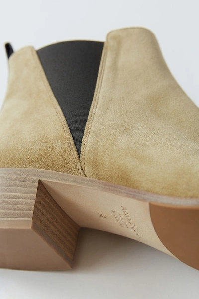 Shop Acne Studios Jensen Suede1 Beige/beige In Jensen Suede Boots