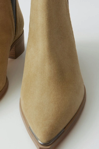 Shop Acne Studios Jensen Suede1 Beige/beige In Jensen Suede Boots