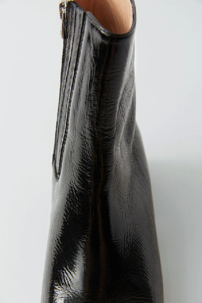 Shop Acne Studios Patent Ankle Boots Black