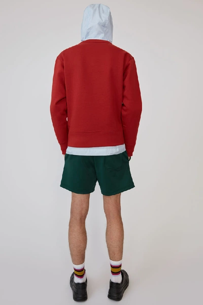 Shop Acne Studios Fairview Face Brick Red In Regular Fit Sweatshirt
