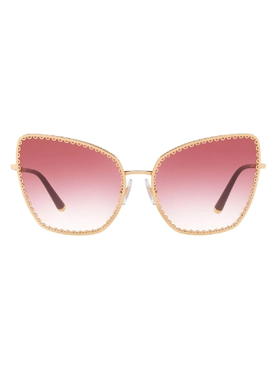 Shop Dolce & Gabbana Oversized Cat-eye Shaped Sunglasses In 028h