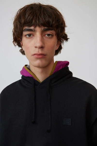 Shop Acne Studios Hooded Sweatshirt Black